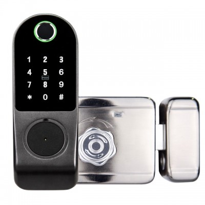 Smart Digital Hotel Home Office Stainless Steel Electronic Lock Card Password Key Wifi Tuya App Card Door Fingerprint Locks