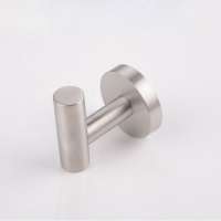 Household Stainless Steel Brush Double Robe Hook Wall Hook