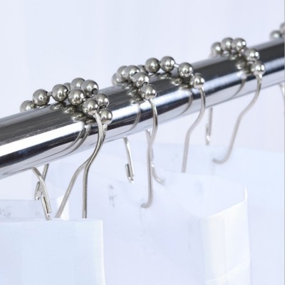 Wholesale Stainless Steel Rust-Resistant stainless steel  ring Shower Curtain Hooks for Bathroom Shower Rods Curtains